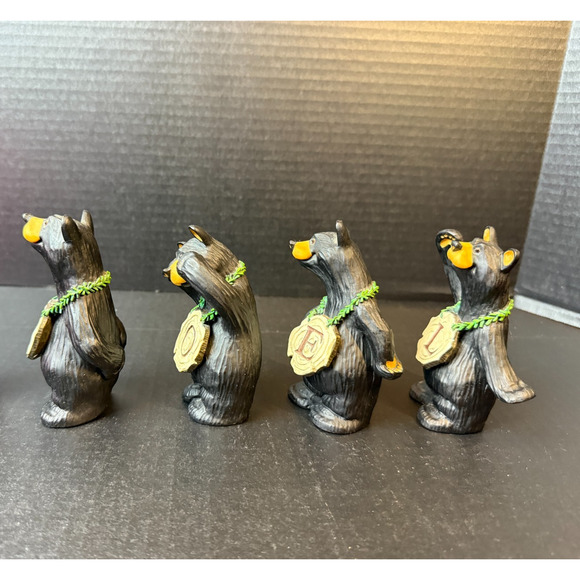 Bearfoots "Noel Bears" Jeff Fleming Big Sky Carvers Christmas Figurines -NO BOX - Picture 4 of 11
